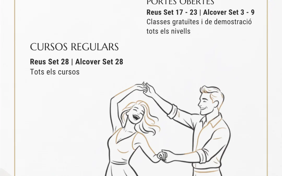 Calendario de cursos de baile en Reus y Alcover septiembre 2026